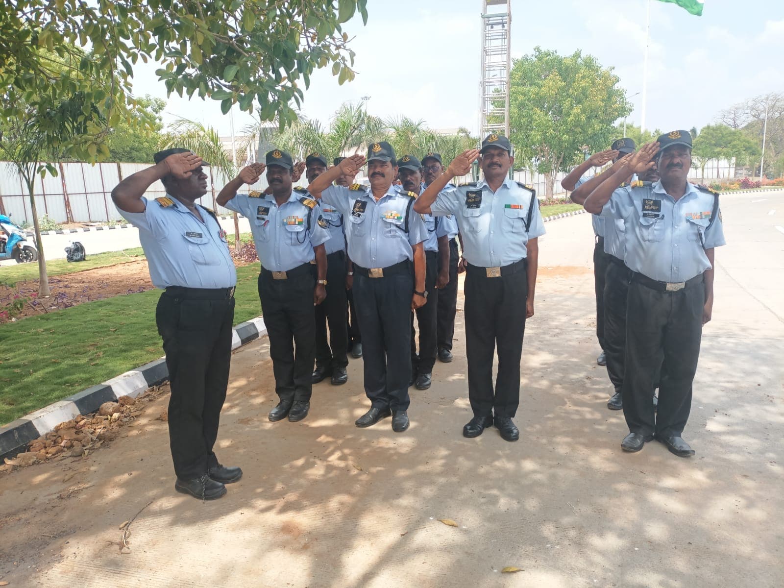 Morning Platoon Shift Muster & Armed Forces Regalia